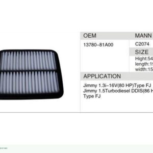 DAHEFILS Air Filter 13780-81A00