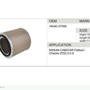 DAHEFILS Air Filter 16546-0T006