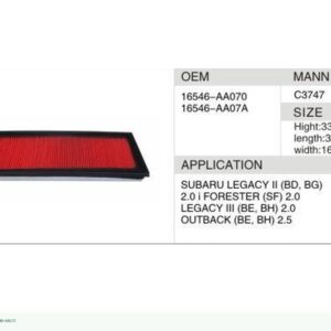 DAHEFILS Air Filter 16546-AA070
