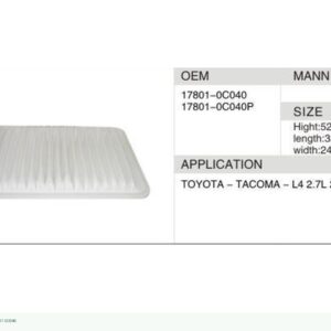 DAHEFILS Air Filter 17801-0C040