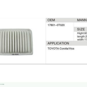 DAHEFILS Air Filter 17801-0T020