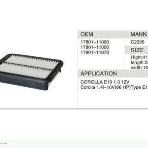 DAHEFILS Air Filter 17801-11090