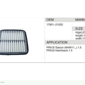 DAHEFILS Air Filter 17801-21020