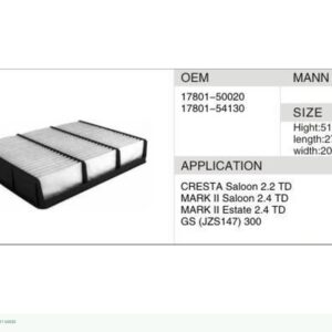 DAHEFILS Air Filter 17801-50020