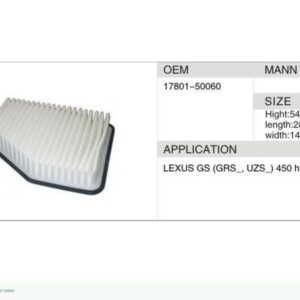 DAHEFILS Air Filter 17801-50060