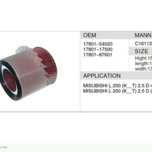 DAHEFILS Air Filter 17801-54020
