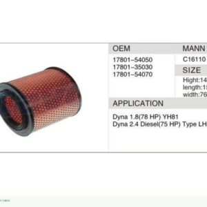DAHEFILS Air Filter 17801-54050