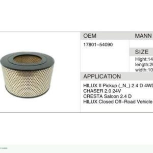 DAHEFILS Air Filter 17801-54090