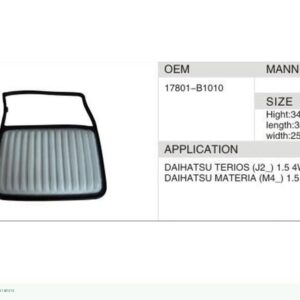 DAHEFILS Air Filter 17801-B1010