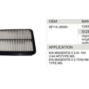 DAHEFILS Air Filter 28113-26000
