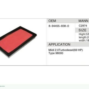 DAHEFILS Air Filter 8-94455-838-0