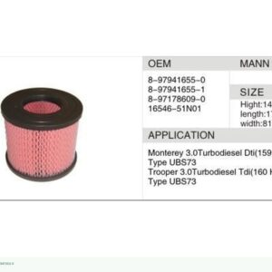 DAHEFILS Air Filter 8-97941655-0