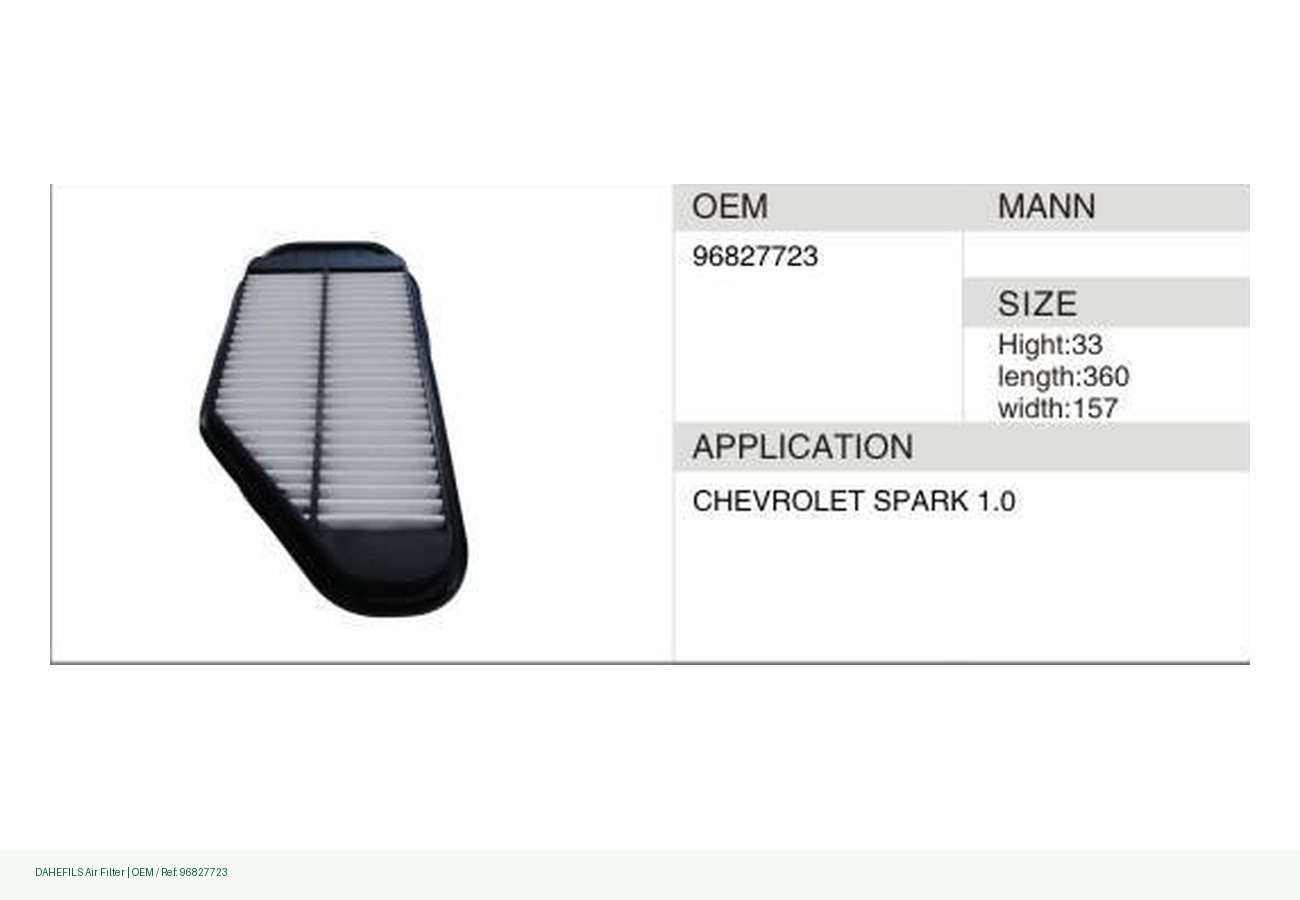 DAHEFILS Air Filter 96827723
