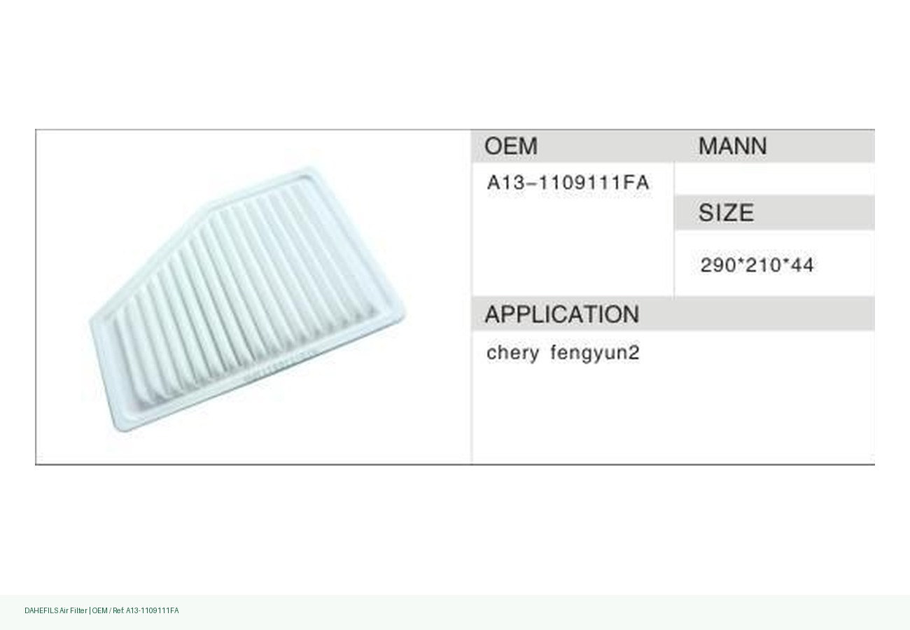 DAHEFILS Air Filter A13-1109111FA