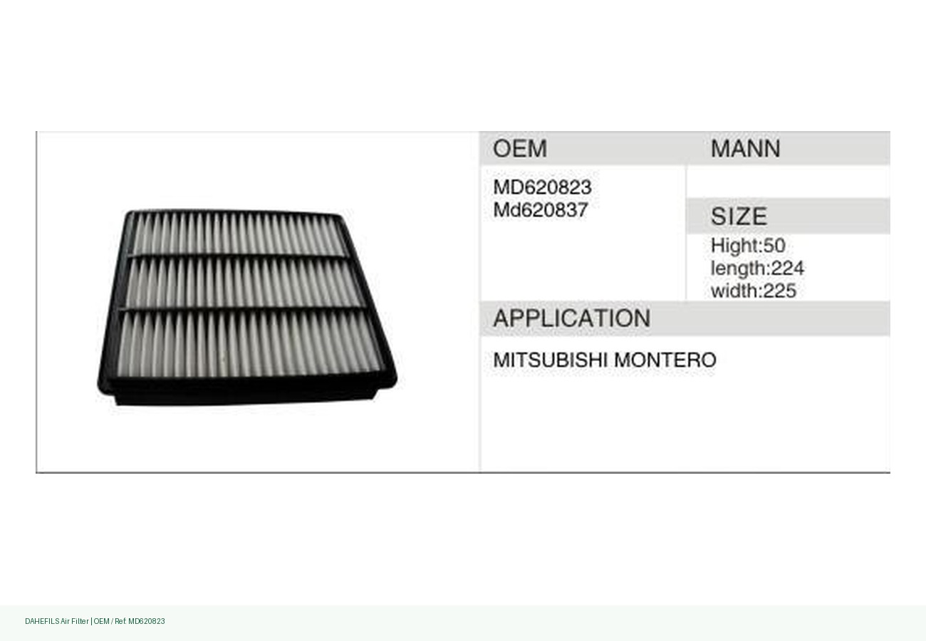 DAHEFILS Air Filter MD620823