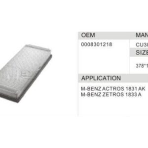 DAHEFILS Benz Cabin Air Filter 0008301218