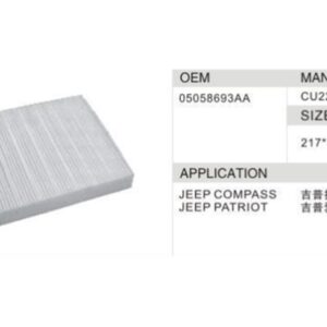 DAHEFILS Jeep Cabin Air Filter 05058693AA-Jeep