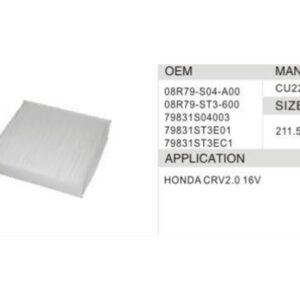 DAHEFILS Cabin Air Filter 08R79-S04-A00