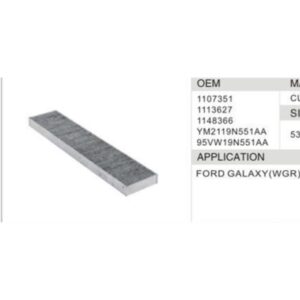 DAHEFILS Ford Cabin Air Filter 1107351