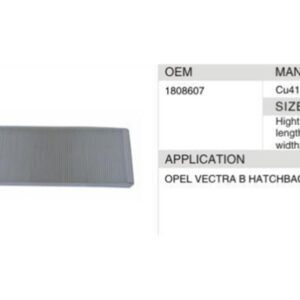 DAHEFILS Opel Cabin Air Filter 1808607