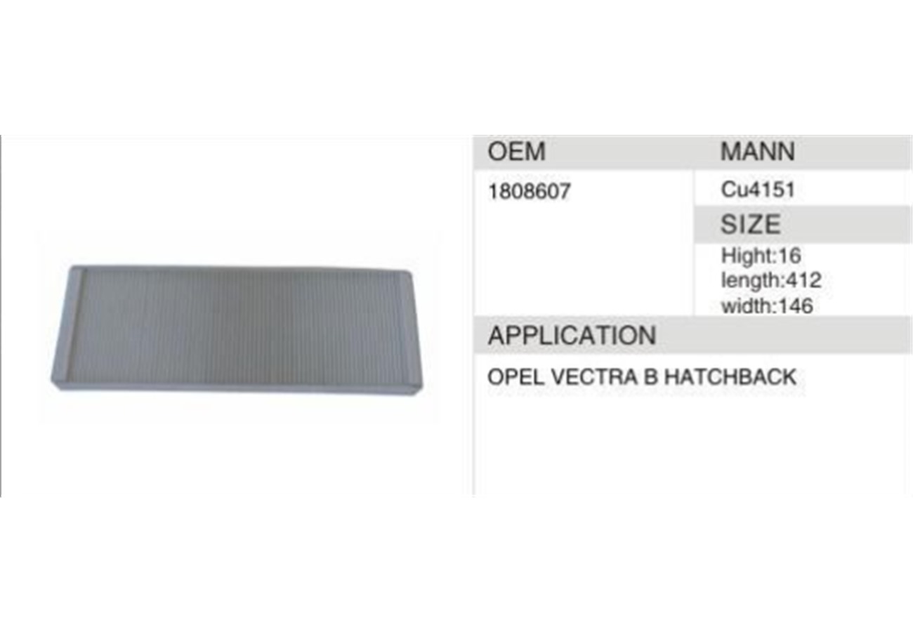 DAHEFILS Opel Cabin Air Filter 1808607