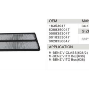 DAHEFILS Benz Cabin Air Filter 18353047