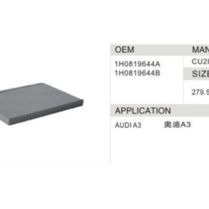 DAHEFILS Audi Cabin Air Filter 1H0819644A