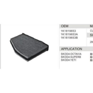 DAHEFILS Skoda Cabin Air Filter 1H0819653