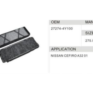 DAHEFILS Nissan Cabin Air Filter 27274-4Y100