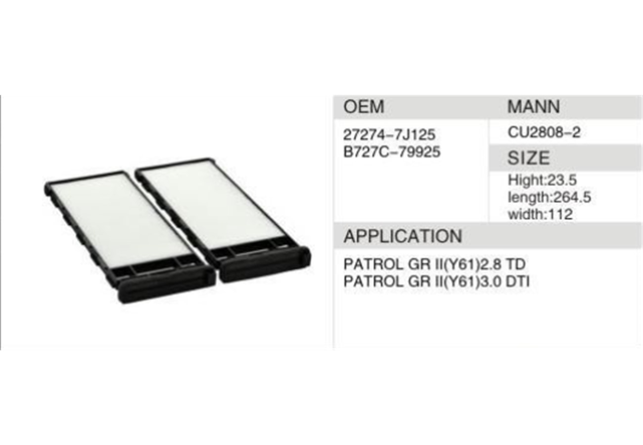 DAHEFILS Nissan Cabin Air Filter 27274-7J125
