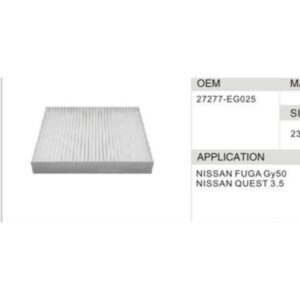 DAHEFILS Nissan Cabin Air Filter 27277-EG025