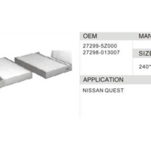 DAHEFILS Nissan Cabin Air Filter 27299-52000