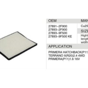 DAHEFILS Nissan Cabin Air Filter 27891-2F900