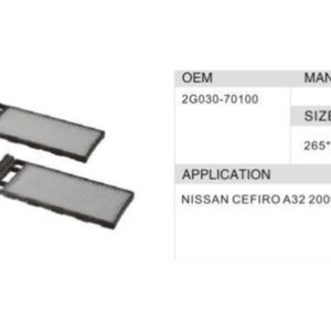 DAHEFILS Nissan Cabin Air Filter 2G030-70100