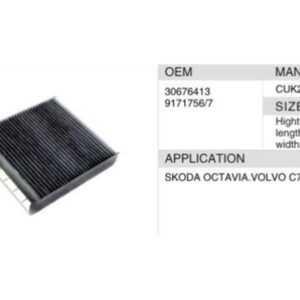 DAHEFILS Volvo Cabin Air Filter 30676413-2