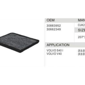 DAHEFILS Volvo Cabin Air Filter 30883952-2