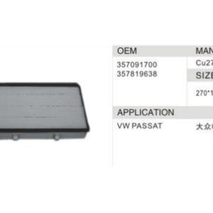 DAHEFILS VW Cabin Air Filter 357091700
