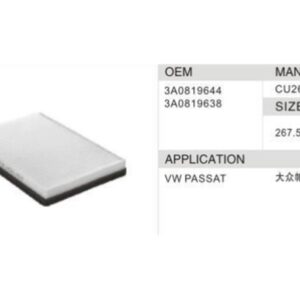 DAHEFILS VW Cabin Air Filter 3A0819644