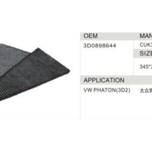 DAHEFILS VW Cabin Air Filter 3D0898644