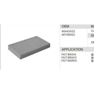 DAHEFILS Fiat Cabin Air Filter 46642422