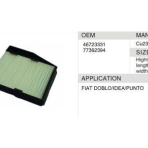 DAHEFILS Fiat Cabin Air Filter 46723331
