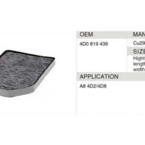 DAHEFILS Audi Cabin Air Filter 4D0819439