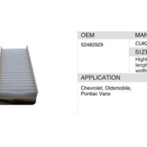 DAHEFILS Chevrolet Cabin Air Filter 52482929