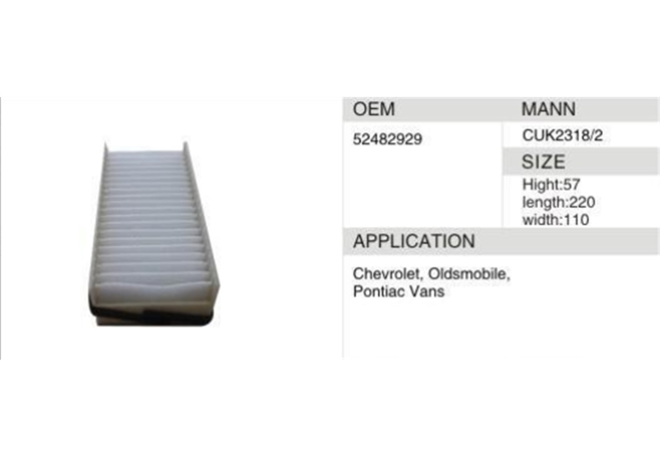 DAHEFILS Chevrolet Cabin Air Filter 52482929