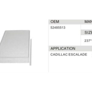 DAHEFILS Cadillac Cabin Air Filter 52485513