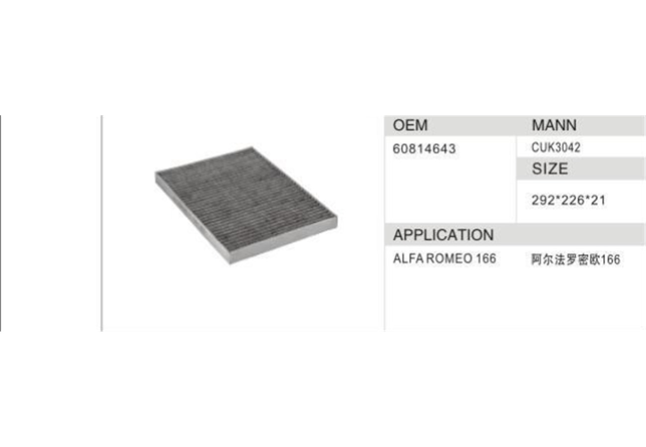 DAHEFILS Alfa Romeo Cabin Air Filter 60814643