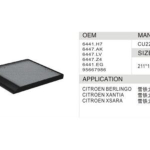 DAHEFILS Citroen Cabin Air Filter 6441.H7