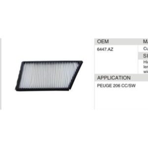 DAHEFILS Peugeot Cabin Air Filter 6447.AZ