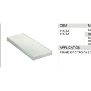 DAHEFILS Peugeot Cabin Air Filter 6447.LZ