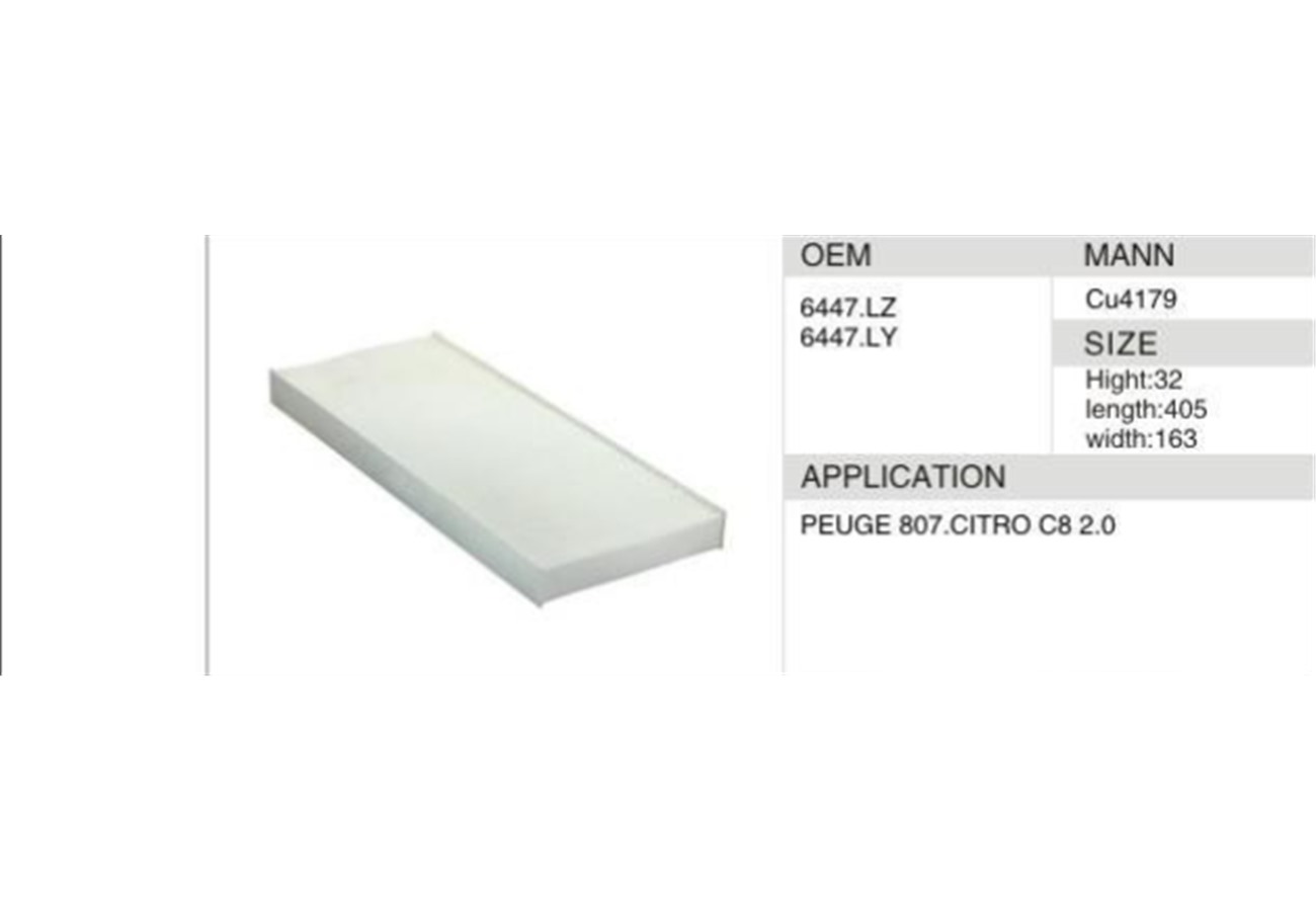 DAHEFILS Peugeot Cabin Air Filter 6447.LZ